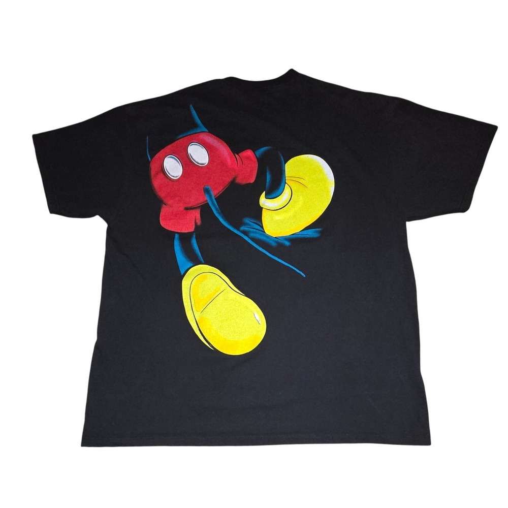 Disney Unisex Vintage 90s Mickey Mouse Graphic T-Shirt Black One Size OSFA 2X - Picture 7 of 8